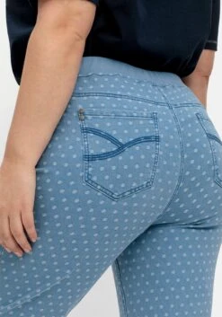Sheego Gepunktete Caprijeans Mit Gummibund -Sheego Verkaufe 14880200328 04PO1 02 SH