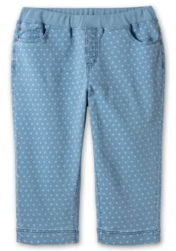 Sheego Gepunktete Caprijeans Mit Gummibund -Sheego Verkaufe 14880200328 04PO3 00 SH