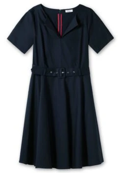 Sheego Weit Schwingendes Kleid Mit Gürtel Und Reverskragen -Sheego Verkaufe 14880900035 04QF5 00 SH