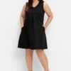 Sheego Ärmelloses Jerseykleid Mit Taschen, In A-Linie