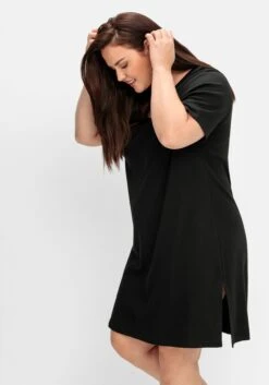 Sheego Jerseykleid Mit Hohen Seitenschlitzen -Sheego Verkaufe 14885100289 04QFH 01 SH