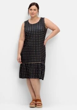 Sheego Ärmelloses Jerseykleid Mit Volant Am Saum -Sheego Verkaufe 14887402119 04QEX 01 SH