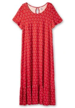 Sheego Jerseykleid In Maxilänge, Mit Volant Am Saum -Sheego Verkaufe 14887502174 04Q54 00 SH