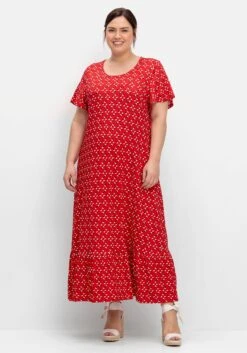 Sheego Jerseykleid In Maxilänge, Mit Volant Am Saum -Sheego Verkaufe 14887502174 04Q5A 02 SH