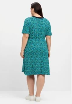 Sheego Jerseykleid Mit Alloverdruck Und Sportiven Details -Sheego Verkaufe 14890602119 04QBN 02 SH