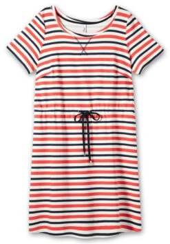 Sheego Gestreiftes Jerseykleid Mit Taillen-Tunnelzug -Sheego Verkaufe 14892401786 04QDK 00 SH