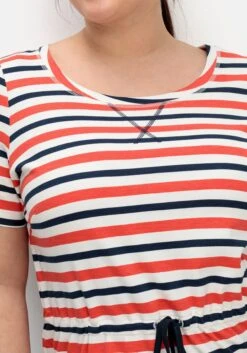 Sheego Gestreiftes Jerseykleid Mit Taillen-Tunnelzug -Sheego Verkaufe 14892401786 04QDO 02 SH