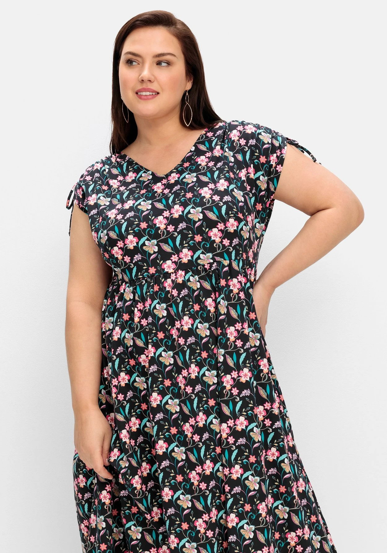 Sheego Jerseykleid Mit Blumenprint Und Weitem Rock 6 Sheego Jerseykleid Mit Blumenprint Und Weitem Rock – Bild 6