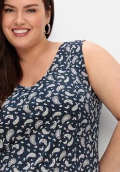 Sheego Jerseykleid In Midilänge, Mit Paisleydruck -Sheego Verkaufe 14893802119 04QG2 02 SH