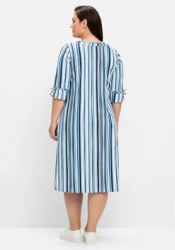 Sheego Midikleid Mit Streifen, In Leichter A-Linie -Sheego Verkaufe 14895001971 04QRA 02 SH