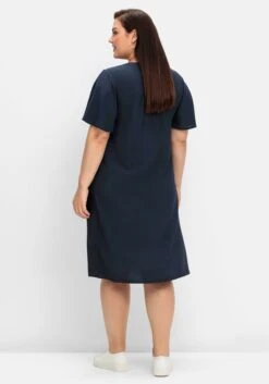 Sheego Kleid Mit Schlitz Und Bindeband Am Ausschnitt -Sheego Verkaufe 14898900035 04QTH 02 SH