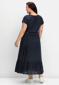 Sheego Maxikleid Mit Smokbund Und Volant Am Saum -Sheego Verkaufe 14902100035 04QRH 01 SH