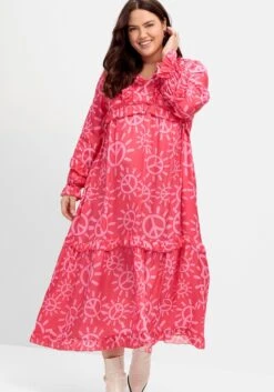 Maxikleid Mit Alloverprint, Rüschen Und Volants -Sheego Verkaufe 14902500433 04OVS 02 SH