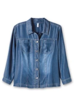 Sheego Hemdjacke In Jeans-Optik, AusTENCEL™ Lyocell -Sheego Verkaufe 14904000053 04QLO 00 SH