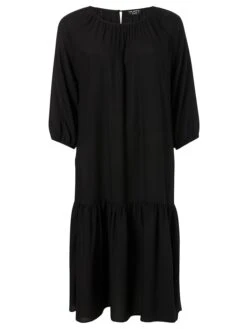 Maxikleid Mit Volant Am Saum, Aus Viskose