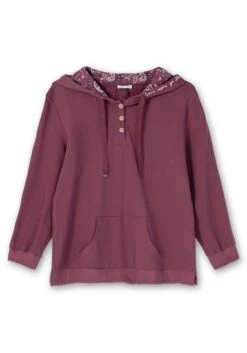 Kapuzensweatshirt Mit Knopfleiste Und Kängurutaschen -Sheego Verkaufe 14954200265 04UVT 00 SH