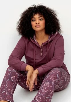 Kapuzensweatshirt Mit Knopfleiste Und Kängurutaschen -Sheego Verkaufe 14954200265 04UVU 02 SH