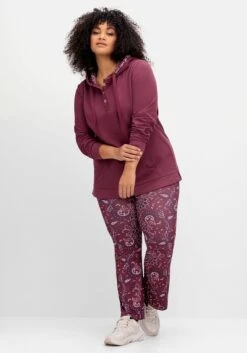 Kapuzensweatshirt Mit Knopfleiste Und Kängurutaschen -Sheego Verkaufe 14954200265 04UVV 02 SH