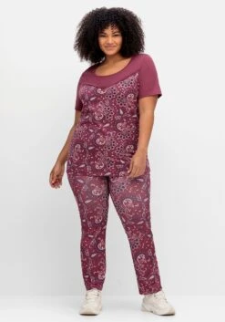 Kurzarmshirt Aus Single-Jersey, Mit Paisleymuster -Sheego Verkaufe 14968502115 04T7R 02 SH