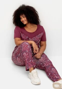 Kurzarmshirt Aus Single-Jersey, Mit Paisleymuster -Sheego Verkaufe 14968502115 04T7X 02 SH