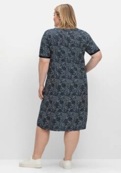 Sheego Kleid In Leichter A-Linie, Mit Punkte-Alloverprint -Sheego Verkaufe 14969802119 04T60 02 SH
