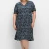 Sheego Kleid In Leichter A-Linie, Mit Punkte-Alloverprint