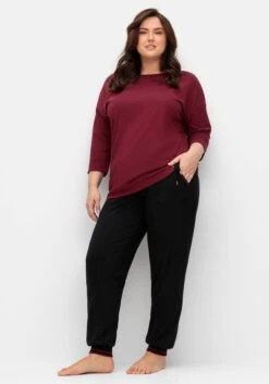 Sheego Jogginghose Mit Bindeband Und Kontrastdetails