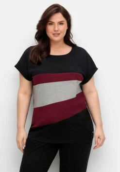 Sheego Oversized-Shirt In Colourblocking-Optik