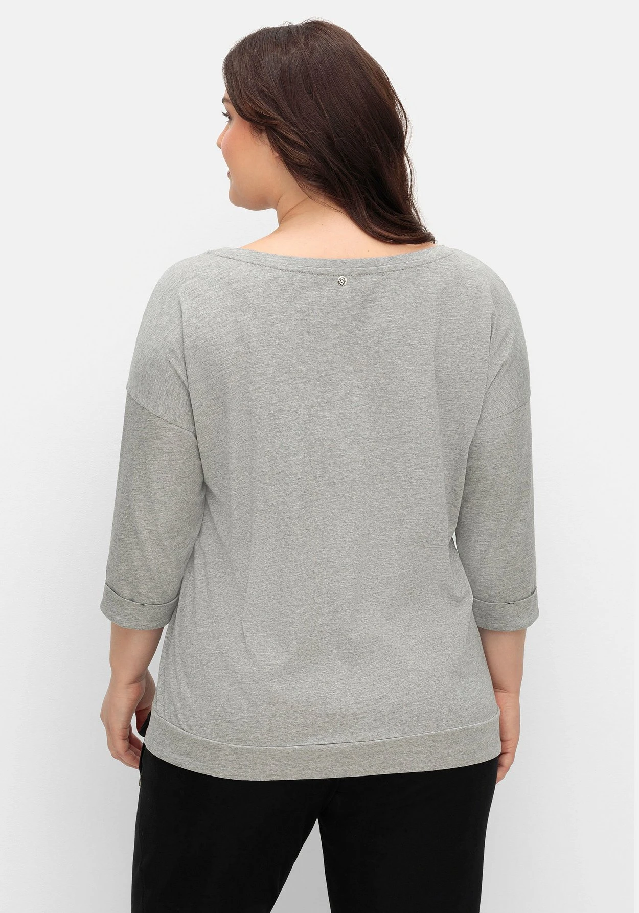 Sheego Oversized-Shirt Mit Bindeband Am Saum 2 Sheego Oversized-Shirt Mit Bindeband Am Saum – Bild 2