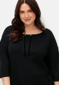 Sheego Oversized-Sweatshirt Mit Bindebändchen -Sheego Verkaufe 14977600289 04TIX 02 SH