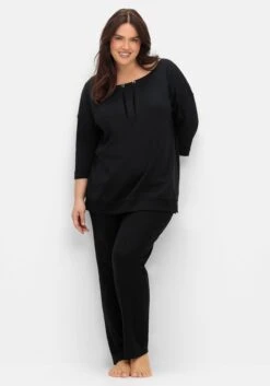 Sheego Oversized-Sweatshirt Mit Bindebändchen -Sheego Verkaufe 14977600289 04TJ2 02 SH