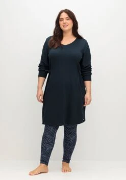 Sheego Sweatkleid Mit Taschen Und Regulierbarer Taille