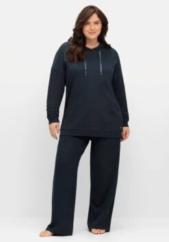 Sheego Jogginghose In Weiter Form, Mit Kontrastdetails