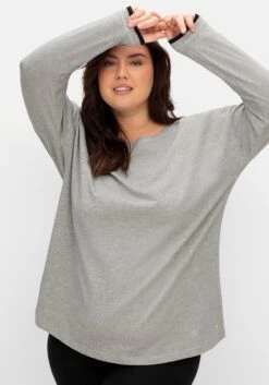 Sheego Jerseyshirt Mit Rundhals Und Falte Im Rücken -Sheego Verkaufe 14978000776 04T9R 00 SH