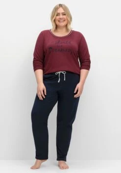 Sheego Schmale Schlafhose Mit Bindeband Am Bund