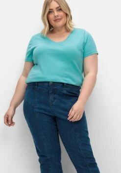 Sheego Gerade Jeans In Curvy-Schnitt PIA, Knöchelfreier Länge -Sheego Verkaufe 14987500053 04SQV 02 SH