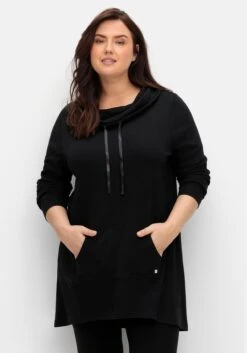Sheego Oversized-Longshirt In A-Linie Mit Stehkragen