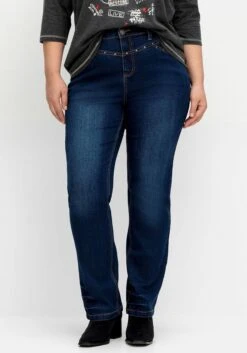 Sheego Gerade Jeans Mit Nieten An Bund Und Taschen -Sheego Verkaufe 14988800330 04T81 02 SH