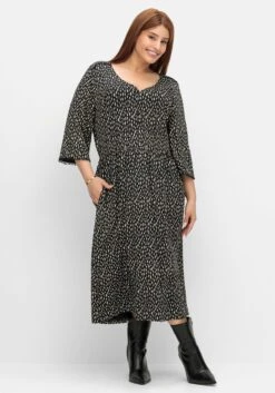 Sheego Jerseykleid In Petite-Passform, Mit Allovermuster -Sheego Verkaufe 15002301491 04TP9 02 SH