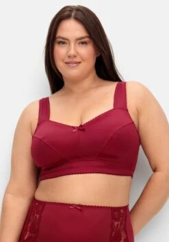 Sheego Entlastungs-BH Ohne Bügel, In Satinoptik