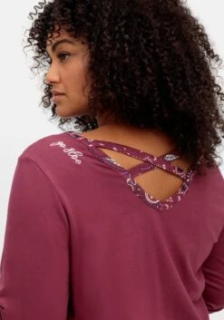 Langarmshirt Mit Stickerei Und Zierbändern Hinten -Sheego Verkaufe 15003000265 04TMT 02 SH