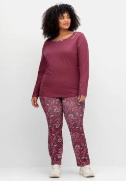 Langarmshirt Mit Stickerei Und Zierbändern Hinten -Sheego Verkaufe 15003000265 04TMU 02 SH