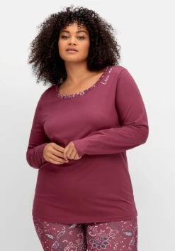 Langarmshirt Mit Stickerei Und Zierbändern Hinten