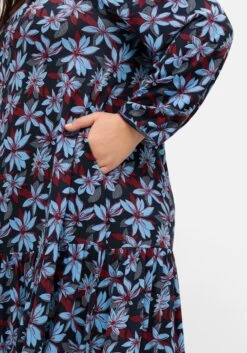 Sheego Jerseykleid Mit Blumendruck, In A-Linie -Sheego Verkaufe 15003502119 04TNE 02 SH