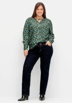 Sheego Gerade Jeans Mit Doppelknopf-Verschluss