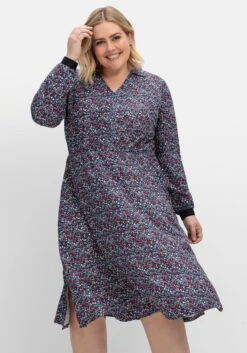 Sheego Hemdblusenkleid Mit Alloverprint Und Taillenbund -Sheego Verkaufe 15007802119 04U5O 02 SH