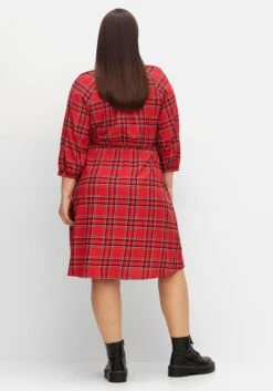 Sheego Knielanges Karokleid Mit Taillen-Tunnelzug -Sheego Verkaufe 15008402175 04UB8 02 SH