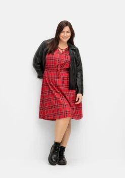 Sheego Knielanges Karokleid Mit Taillen-Tunnelzug -Sheego Verkaufe 15008402175 04UBB 02 SH