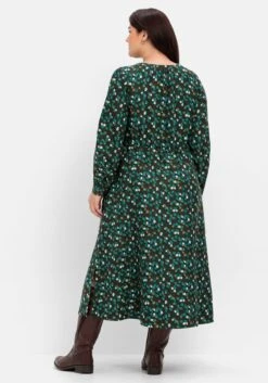 Sheego Midikleid Mit Farbtupfen, Weich Fließende Qualität -Sheego Verkaufe 15010002126 04U93 02 SH