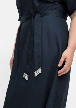 Sheego Kleid Mit Bindegürtel, Aus Viskose-Twill -Sheego Verkaufe 15010300035 04U7M 01 SH
